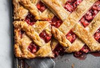 Sheet Pan Strawberry Rhubarb Slab Pie Recipe