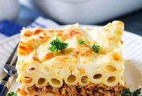 Classic Greek Pastitsio: Baked Pasta Casserole