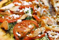 Pesto Chicken Pizza Recipe with Fresh Mozzarella