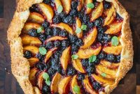 Blueberry Peach Galette Recipe with Lime and Brown Sugar