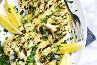Smoky Grilled Cauliflower Steaks with Garlic Herb Marinade