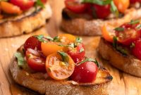 Cherry Tomato Bruschetta with Basil and Balsamic