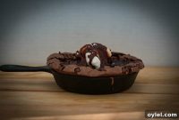 Skillet Fudge Brownie with Hot Fudge Sauce Recipe
