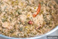 Filipino Kale and Tuna Laing Recipe with Coconut Milk