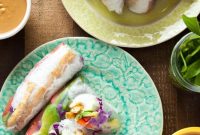 Crispy Tofu and Avocado Spring Rolls with Peanut Sauce
