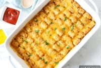 Weeknight Cheeseburger Tater Tot Casserole