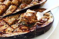 Air Fryer Creamy Tahini Eggplant Halves Recipe