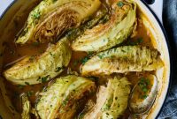 Tangy Cider Vinegar-Braised Cabbage Wedges Recipe