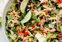Grilled BBQ Chicken Salad with Cilantro-Lime Dressing