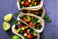 Creamy Avocado and Black Bean Tacos