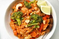 Dump and Bake Thai Red Curry Rice Casserole