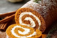 Classic Pumpkin Roll Recipe with Cream Cheese Filling