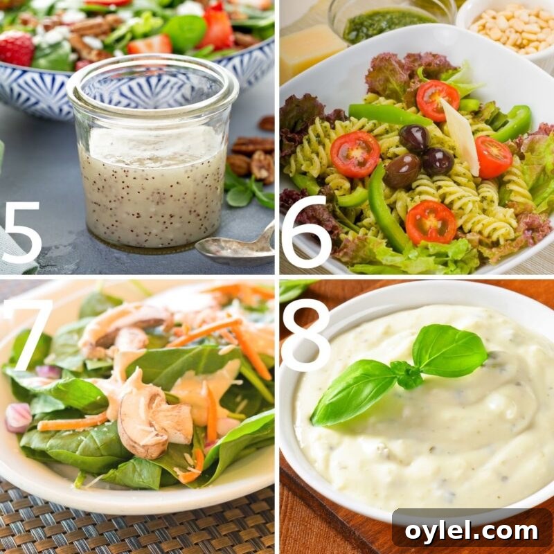 low calorie salad dressings 4-8