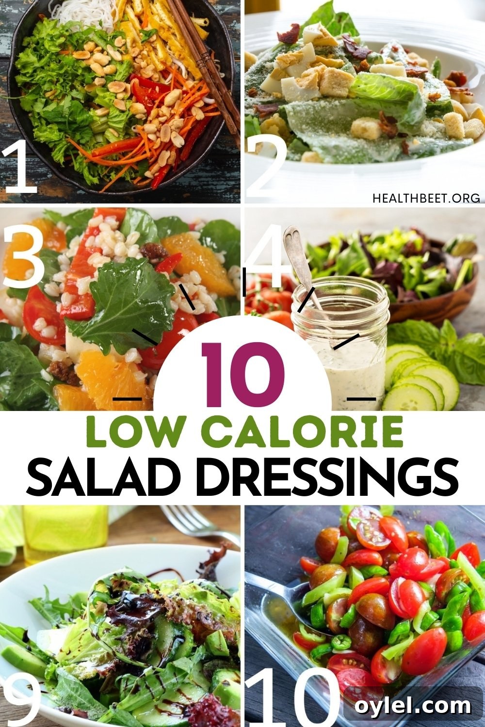 10 Low calorie salad dressings
