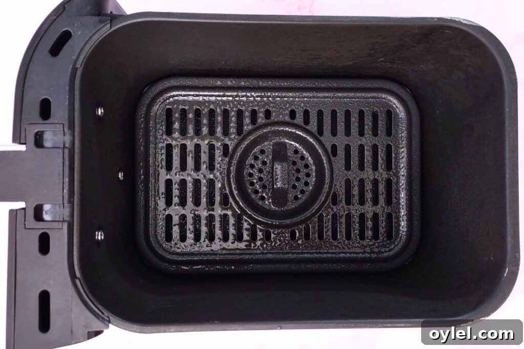 grease the bottom of your air fryer basket before adding biscuits