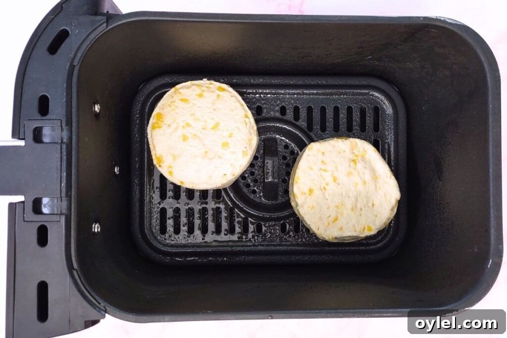 air fry biscuits until they are browned