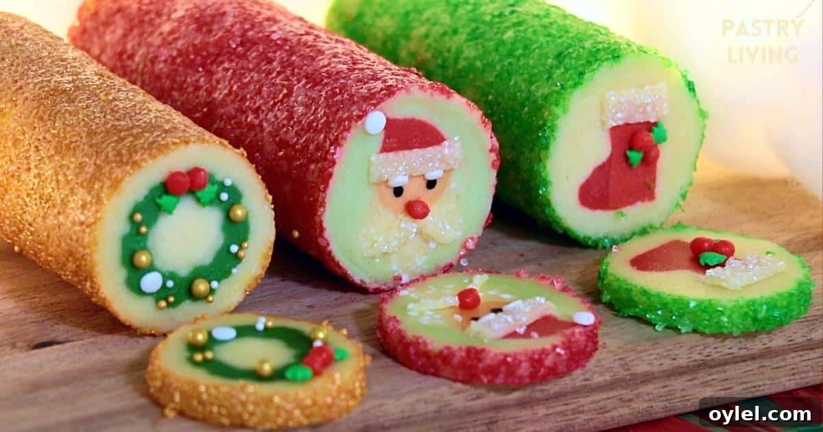 Slice-and-Bake Christmas Cookie Recipe: Tree, Reindeer, Gift Box 17 3 slice-and-bake Christmas cookie dough logs