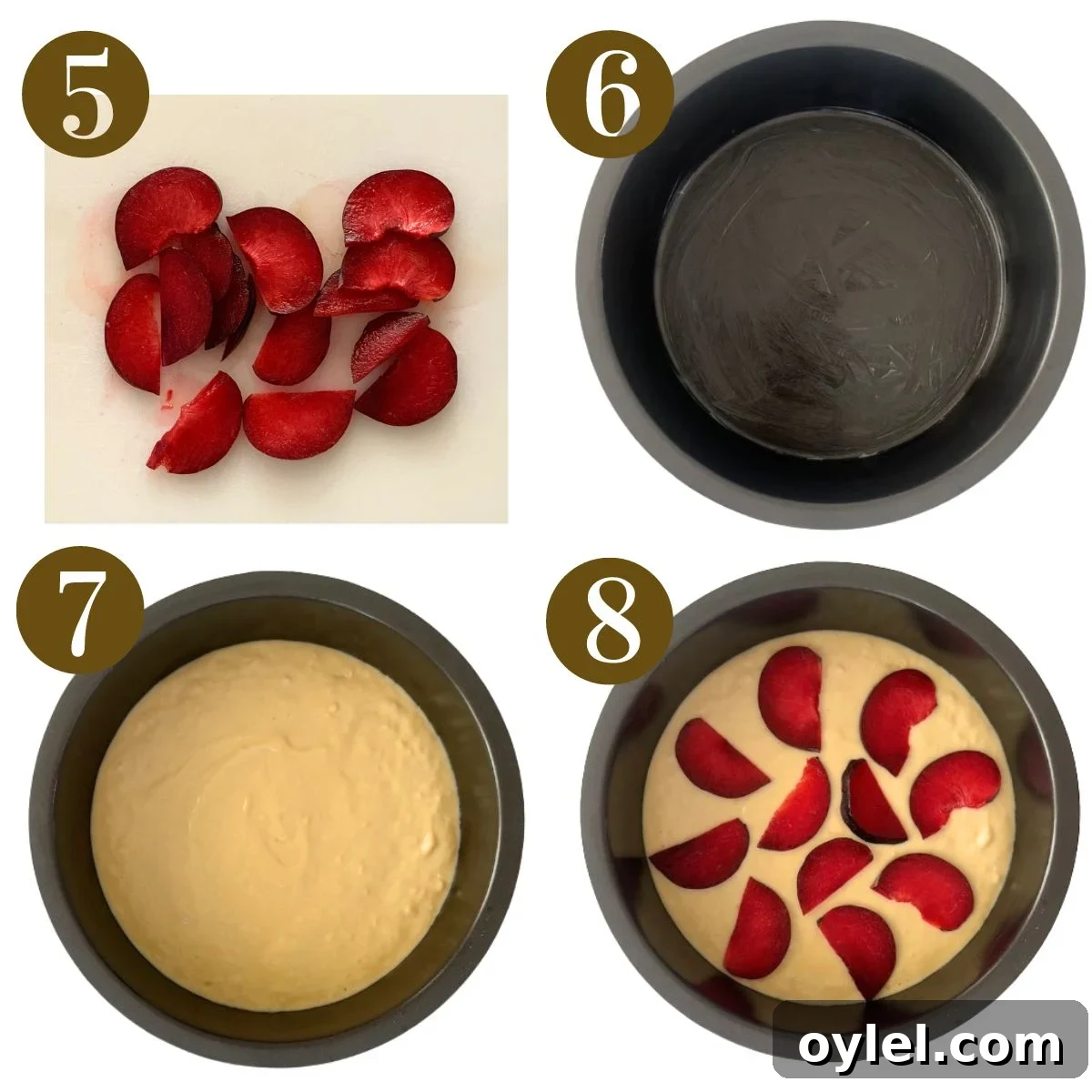 Moist Yogurt Plum Cake Recipe 5 Steps to make yogurt plum cake.