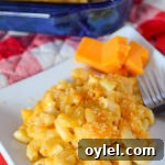 homemade macaroni and cheese on plate