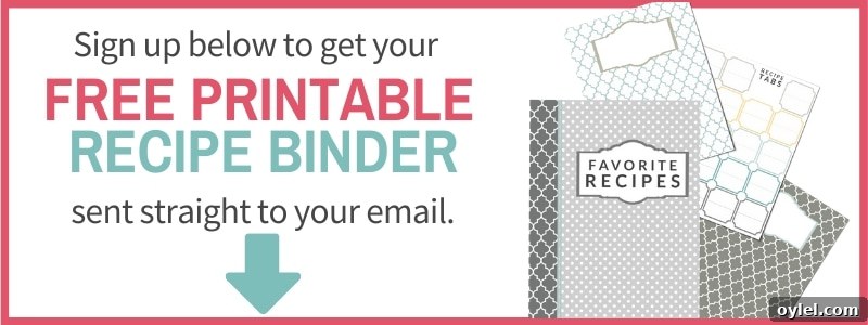 sign up form for printable recipe binder