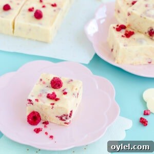 White Chocolate and Raspberry Fudge Slice