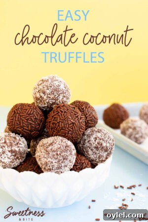 Chocolate coconut truffles
