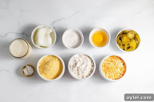 Spicy Jalapeno Cheddar Cornbread Recipe 3 ingredients for jalapeño cheese cornbread