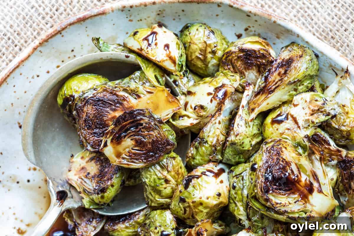 Balsamic glazed Brussels sprouts