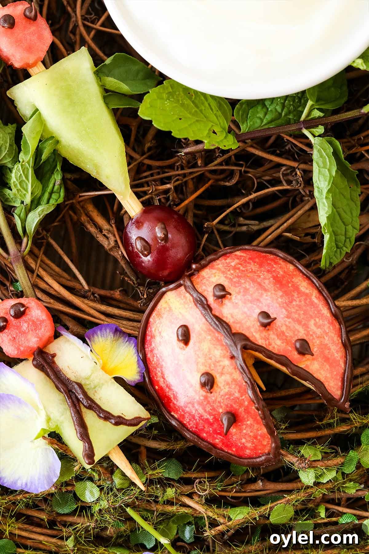 Beetle fruit kabob finished.