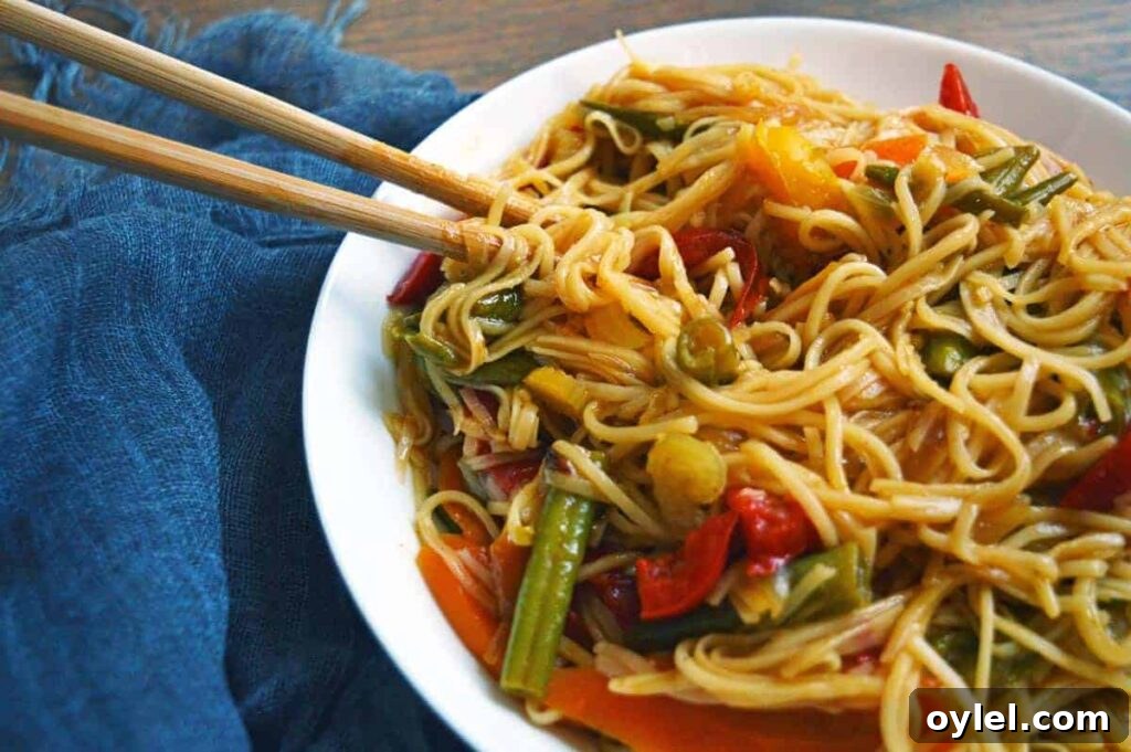 30-Minute Asian Vegetable Noodle Stir Fry 2 Vegetables stirfried with noodles