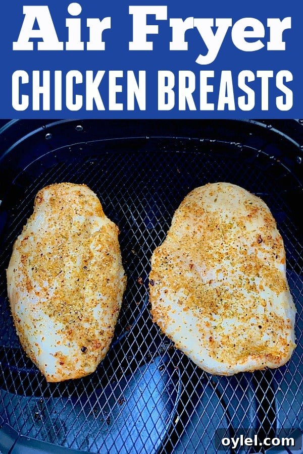 Crispy, Juicy Air Fryer Chicken Breasts in 15 Minutes 6 Air Fryer Chicken Breasts | Foodtastic Mom #airfryerrecipes #chickenbreasts #airfryerchicken