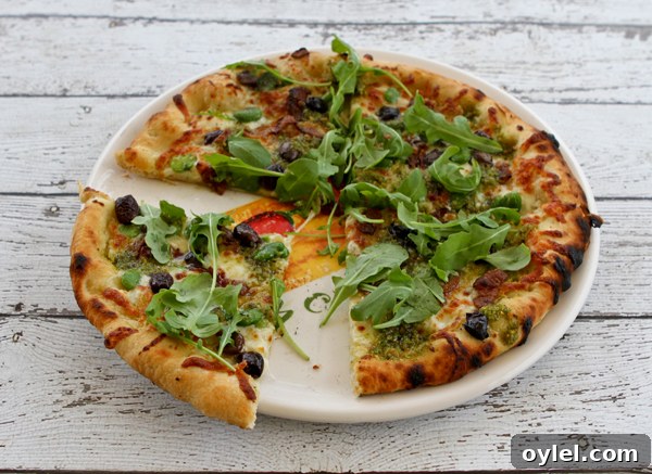Fava Pesto Pizza with Fresh Favas, Black Olives and Taleggio 6 favapizza5