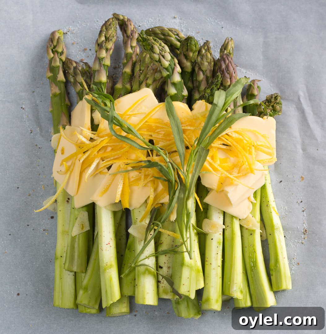 20 Spring Recipes to Brighten Your Table 2 Spring Asparagus Spears are cooked in Parchment Paper with Lemon Rind, Garlic, Tarragon and Butter ~ an easy method with delicious results
