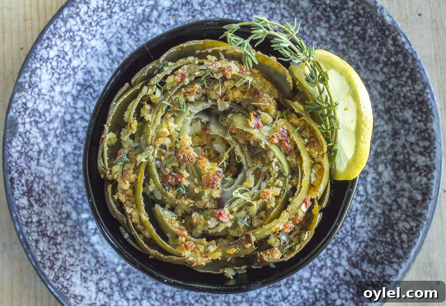 20 Spring Recipes to Brighten Your Table 7 Spring Artichokes with Southern Spiced Cornbread Crumbs in a vintage bowl