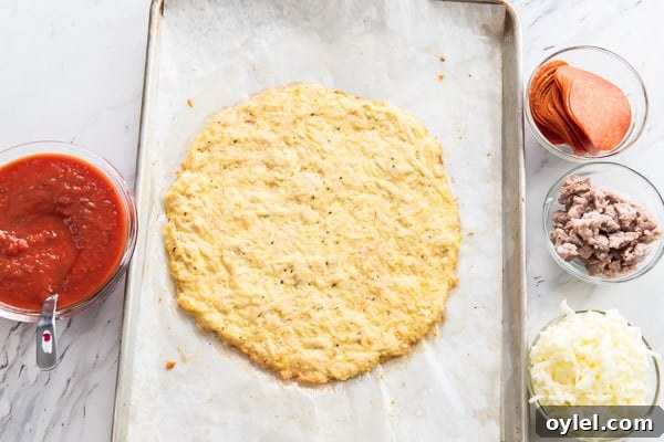 Baked chicken pizza crust