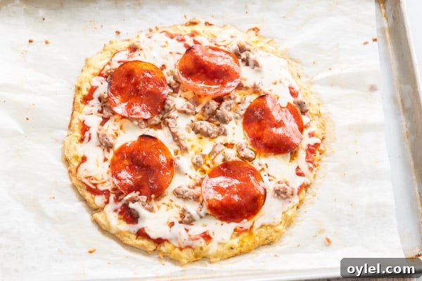 Baked pizza with chicken crust