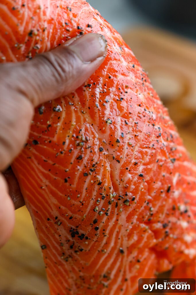 Brown Sugar Peach Glazed Salmon Recipe 10 Cooking a filet of Salmon