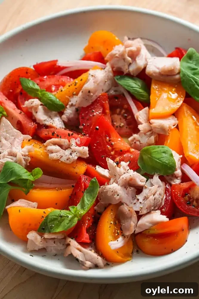 tuna confit and tomato salad