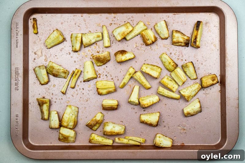 Roasted parsnips