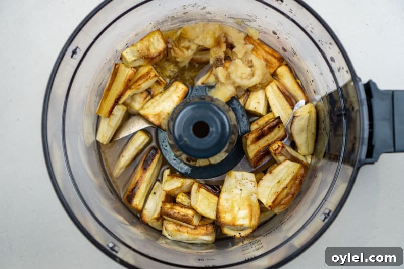 Adding ingredients to the food processor