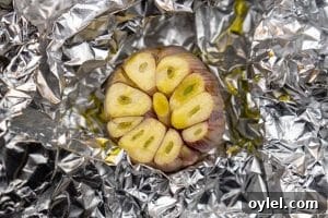 Prepping the garlic