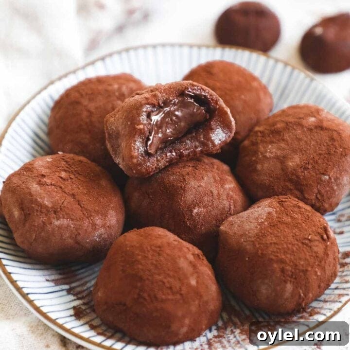 Chewy Miso Peanut Butter Mochi Cookies 8 Chocolate truffle mochi