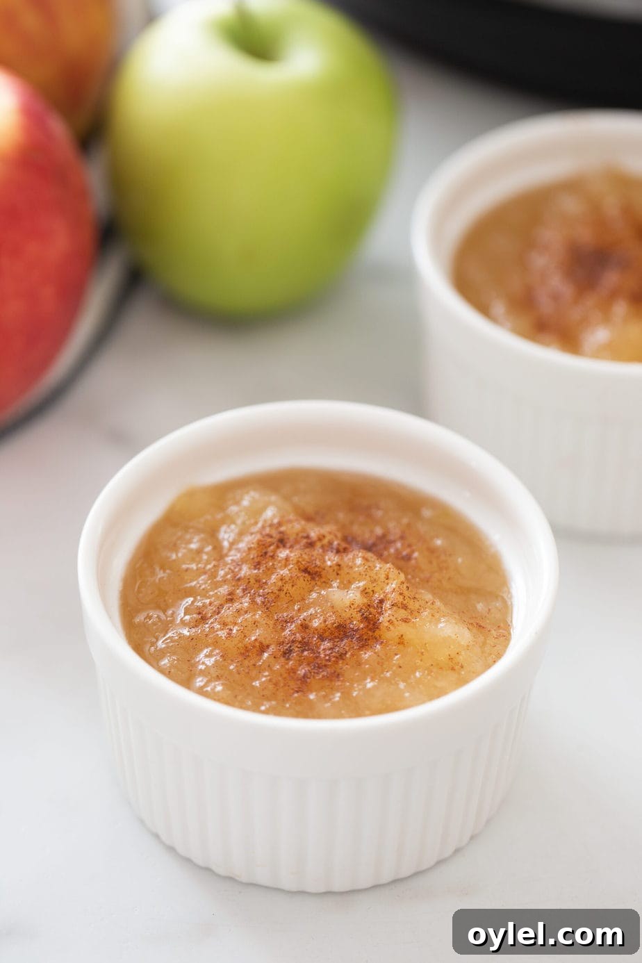 Instant Pot applesauce in ramekins