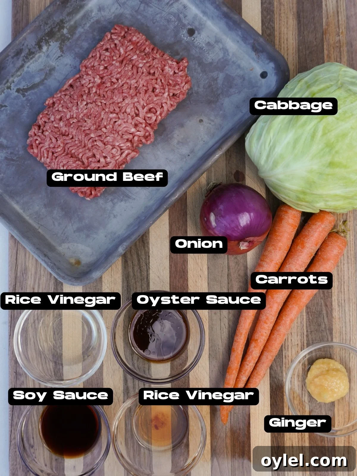 Ground Beef Egg Roll Bowl Recipe 2 Beef Egg Roll Bowl ingredients.