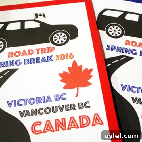family road trip packets for kids