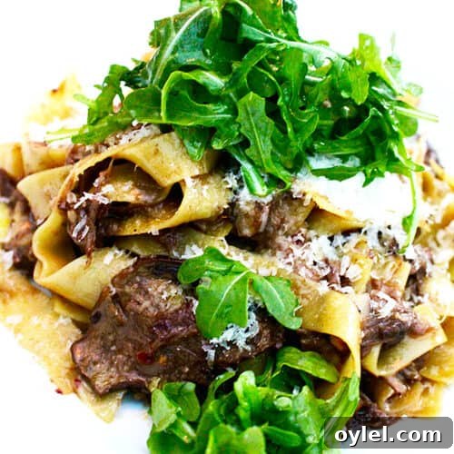 tagliatelle pasta with steak