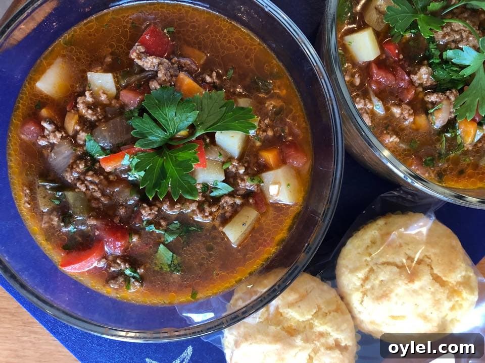 hearty hamburger soup