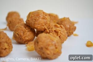 Homemade Peanut Butter Clusters Recipe 3 Peanut Butter Clusters on a plate - quick no-bake snack