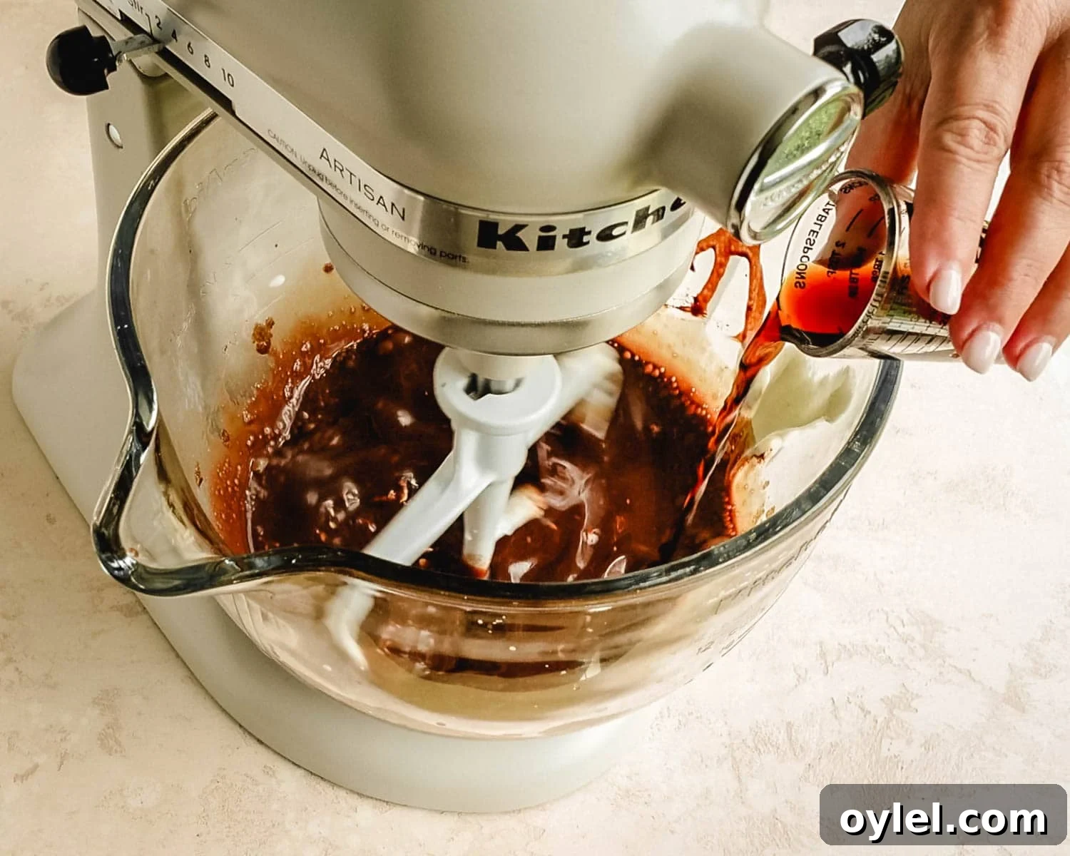 Add vanilla extract to batter.