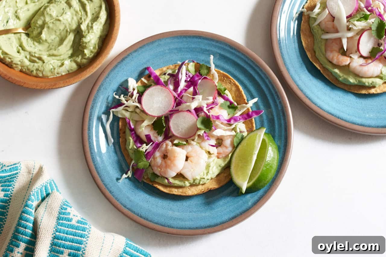 Crispy Mexican Shrimp Tostadas with Avocado Crema 7 img 20915 6